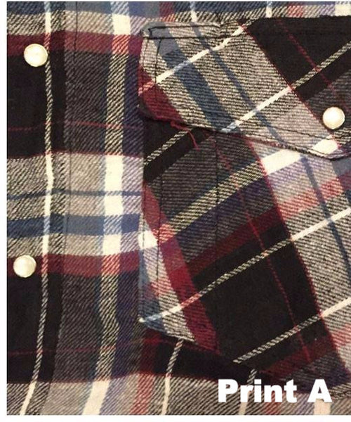 Falcon Bay Mens Snap Front Western Flannel Shirt