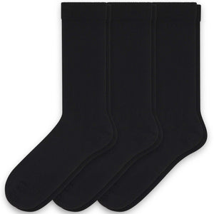 Sugar Free Sox Health & Comfort Big and Tall | Mens Black Ribbed 3 Pack Diabetic Socks XL