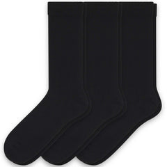 Sugar Free Sox Brand Health & Comfort Big and Tall | Mens Black Ribbed 3 Pack Diabetic Socks XL