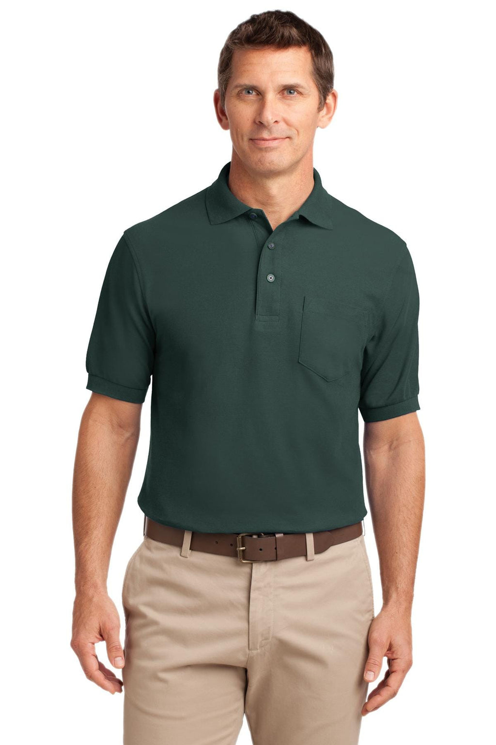 Port Authority Men's Silk Touch Polo Shirt With Pocket-6