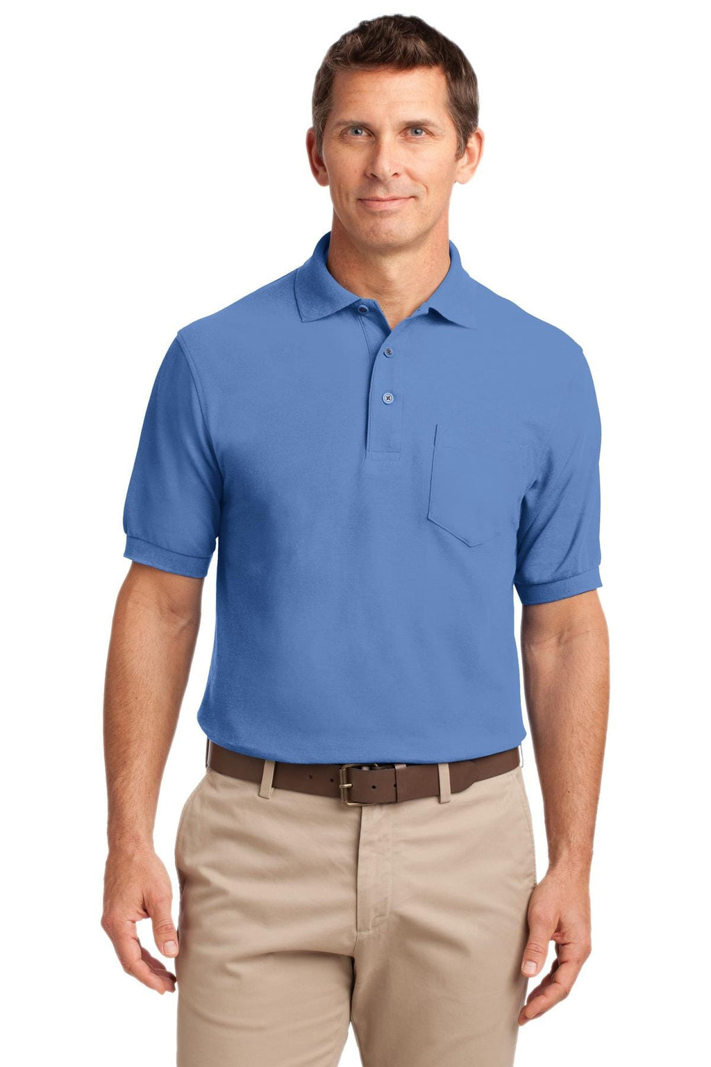 Port Authority Men's Silk Touch Polo Shirt With Pocket-8