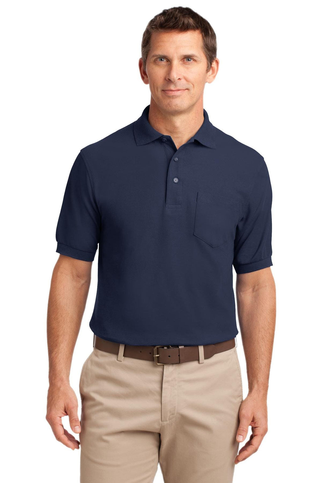 Port Authority Men's Silk Touch Polo Shirt With Pocket-2