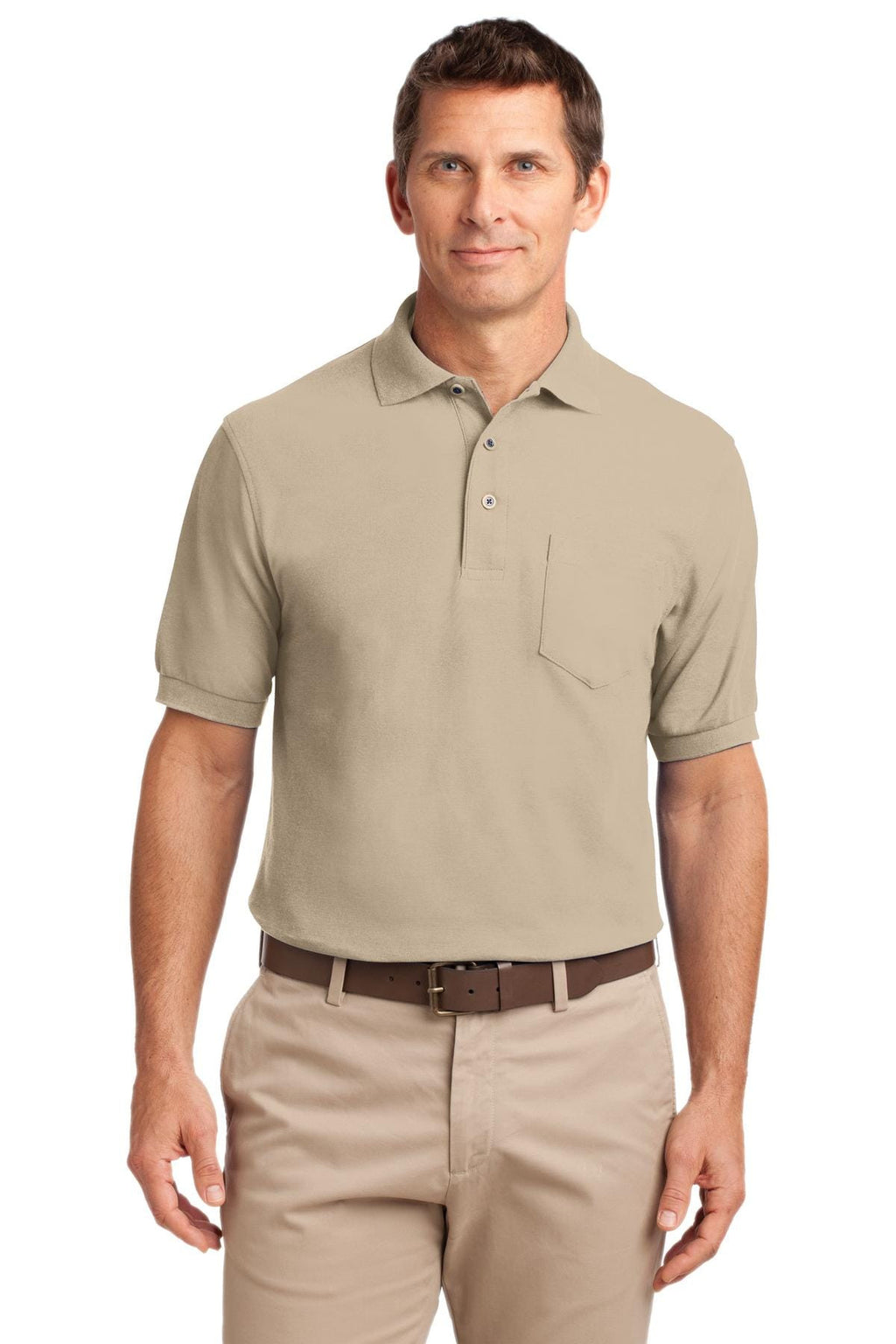 Port Authority Men's Silk Touch Polo Shirt With Pocket-9