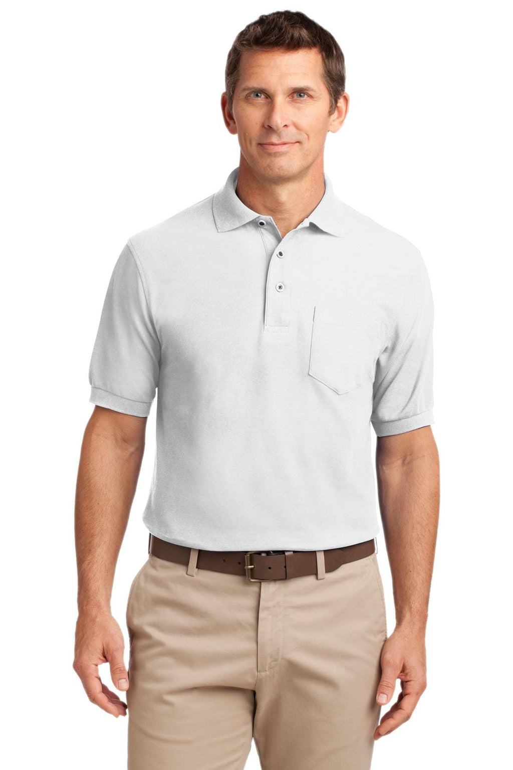 Port Authority Men's Silk Touch Polo Shirt With Pocket-10