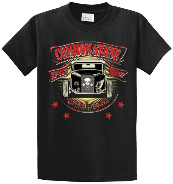 Common Sense Speed Shop Printed Tee Shirt