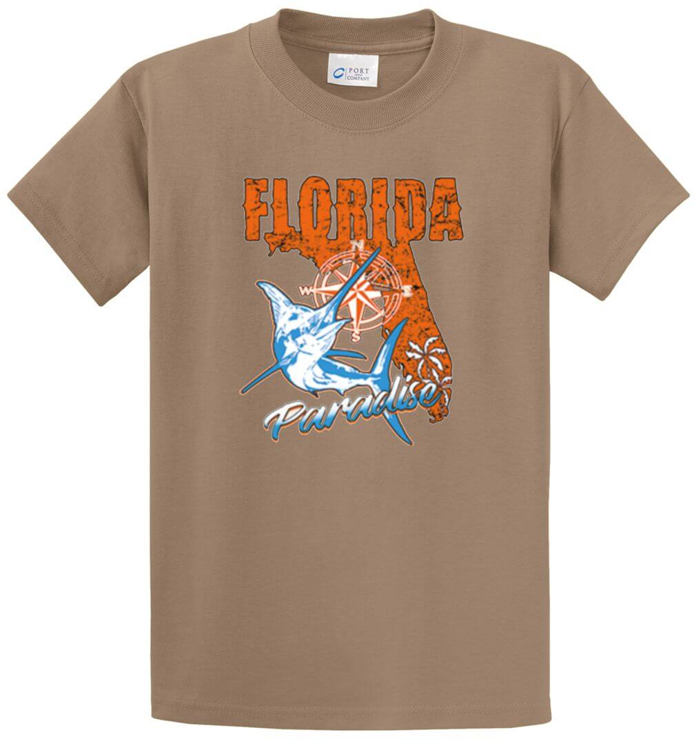 Florida Paradise Printed Tee Shirt-1