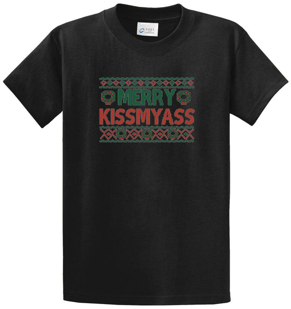 Merry Kissmyass Printed Tee Shirt