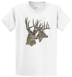 Whitetail Deer Pair Printed Tee Shirt