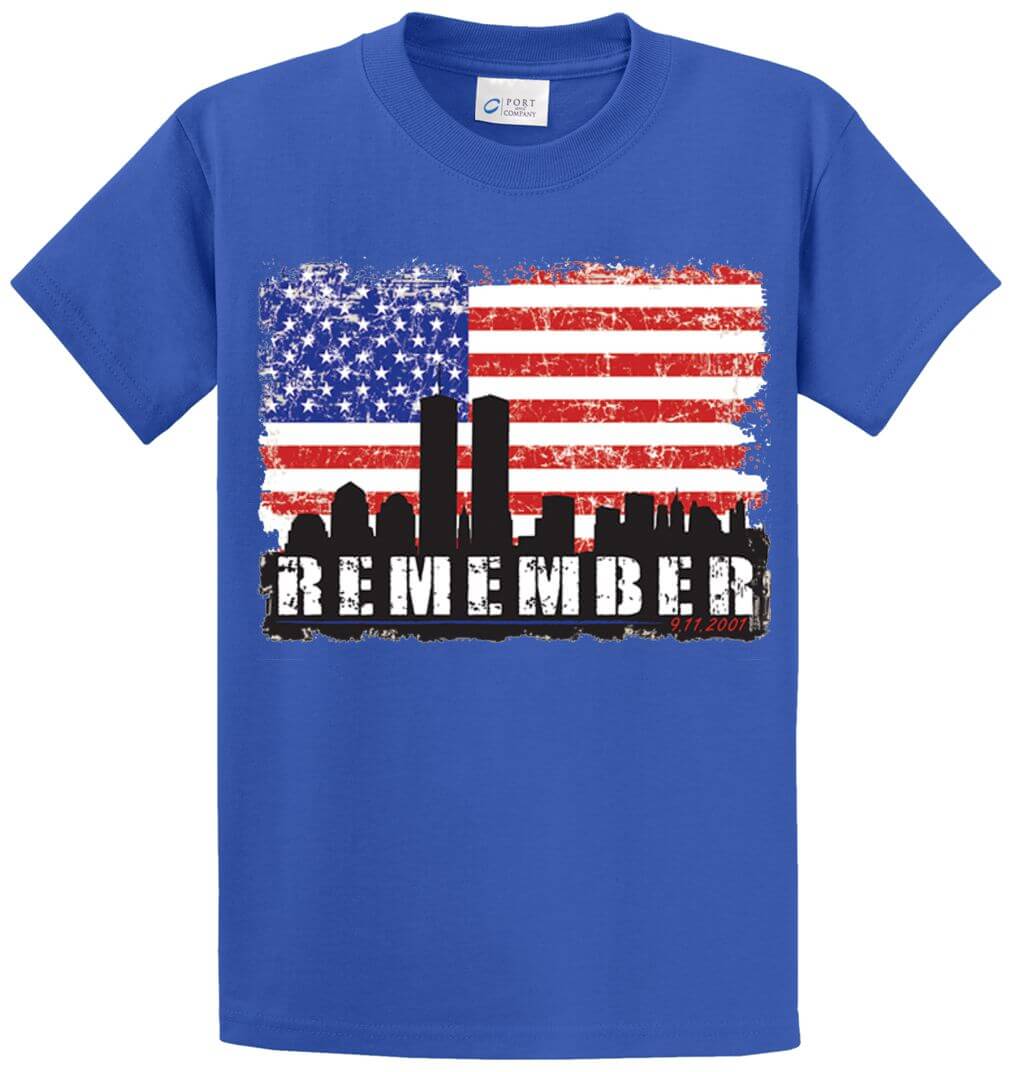 Remember 9-11 Printed Tee Shirt-1