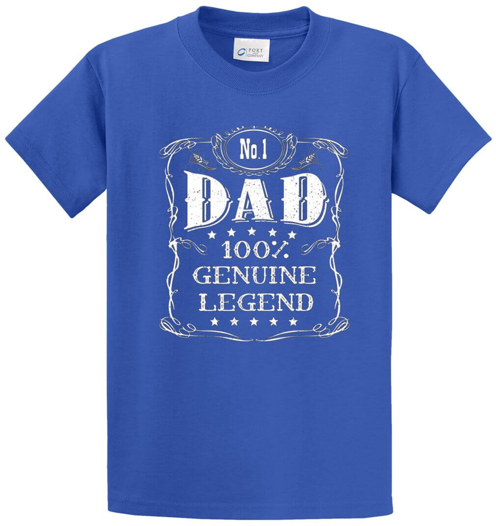 Dad Genuine Legend Printed Tee Shirt-1