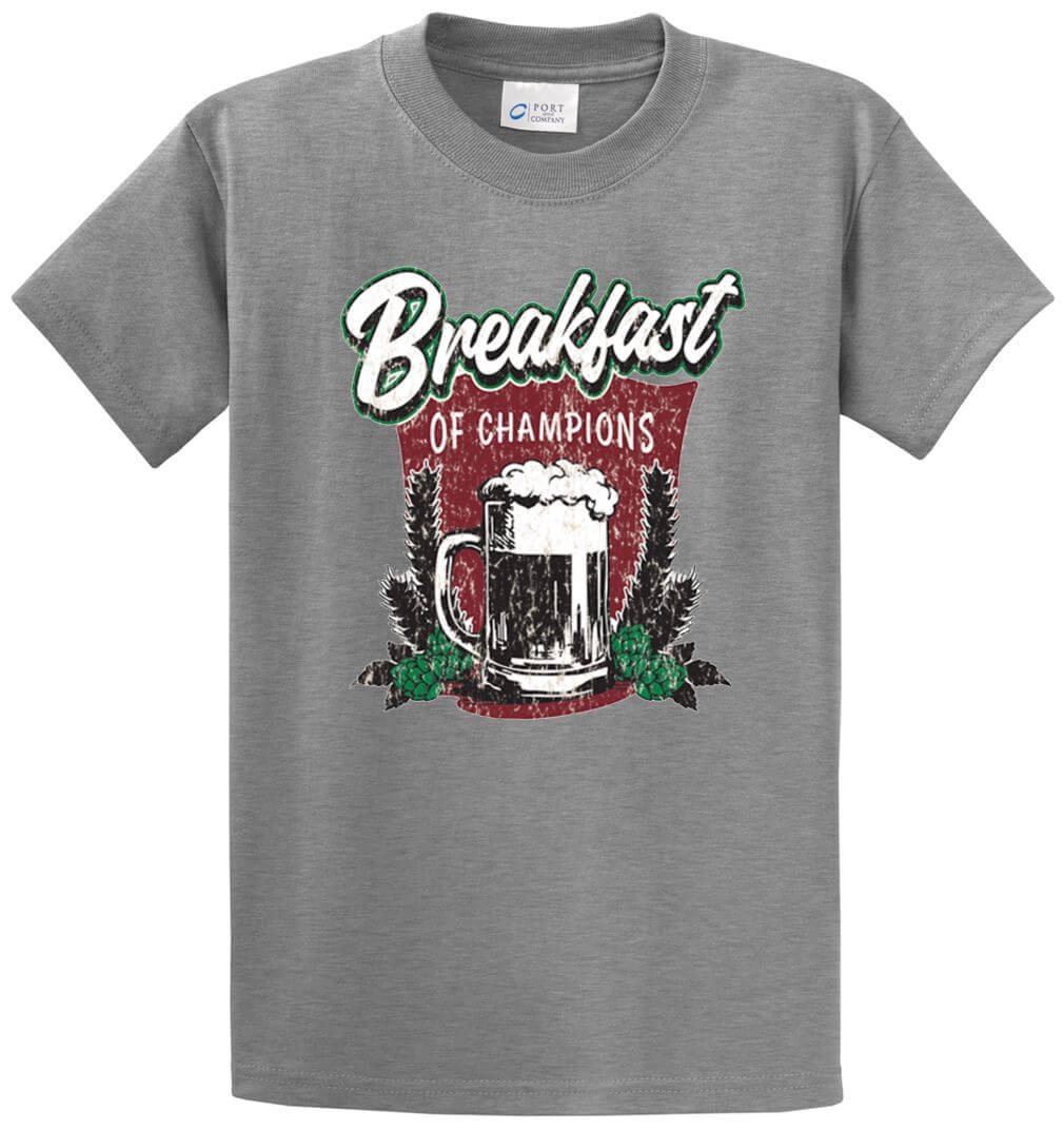 Breakfast Of Champions Printed Tee Shirt-1