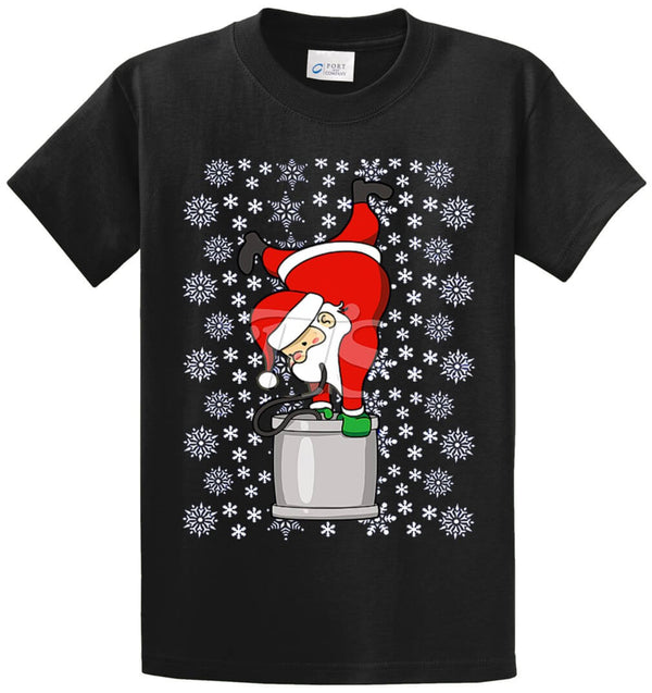 Santa Keg Stand Printed Tee Shirt