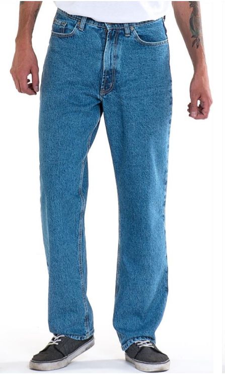 Light-wash loose-fit jeans - Man