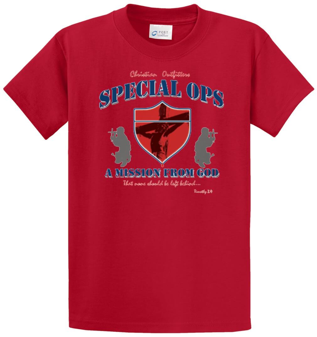 Special Ops Mission From God Printed Tee Shirt-1